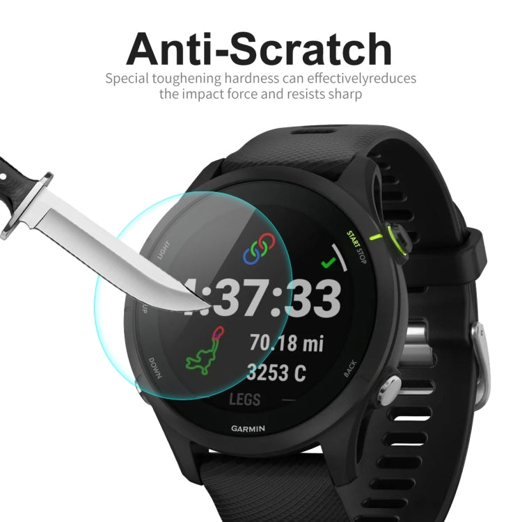 For Garmin Forerunner 255 ENKAY 0.2mm 9H Tempered Glass Screen Protector Watch Film, 1 PC, 2 PCS, 5 PCS, 10 PCS