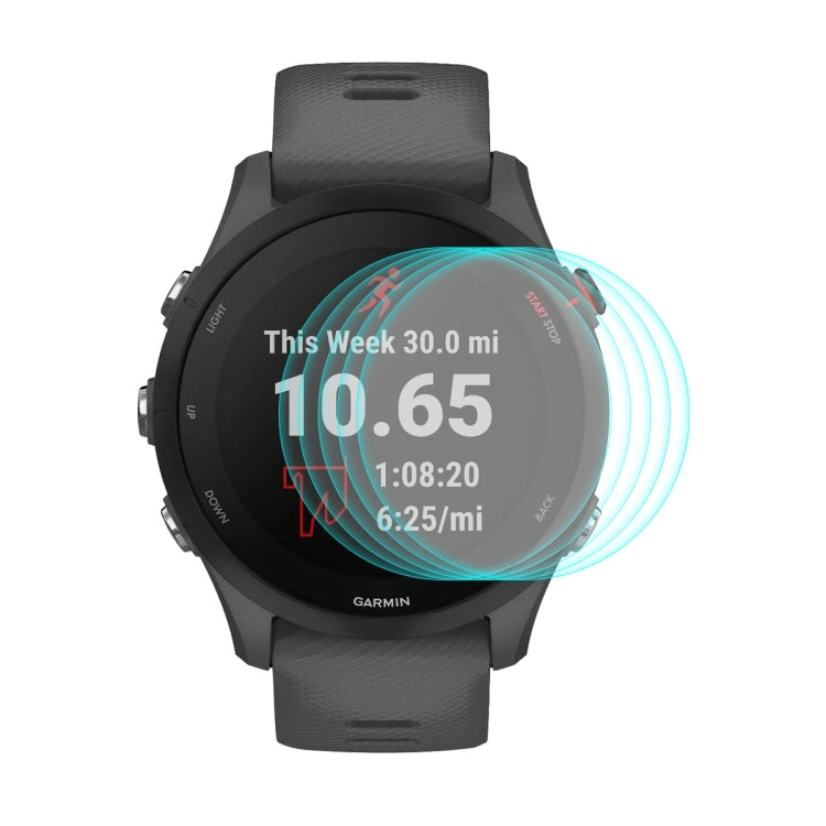 For Garmin Forerunner 255 ENKAY 0.2mm 9H Tempered Glass Screen Protector Watch Film, 1 PC, 2 PCS, 5 PCS, 10 PCS