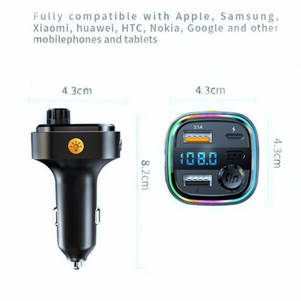 C26 Car Bluetooth Transmitter Handsfree Audio Player Dual USB Car Charger