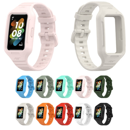 Solid Color Silicone Integrated Watch Band, For Huawei Band 8 / 7