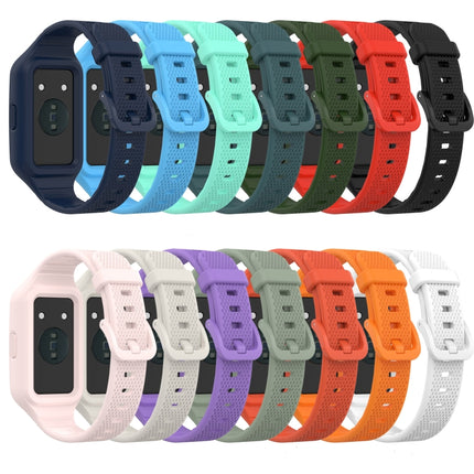 Solid Color Silicone Integrated Watch Band, For Huawei Band 8 / 7