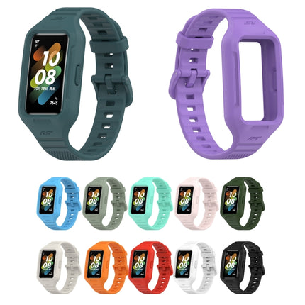 Solid Color Silicone Integrated Watch Band, For Honor Band 6