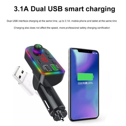 F12 Universal Dual USB Car Charger With Fm Transmitter Blue Tooth Car MP3 Player