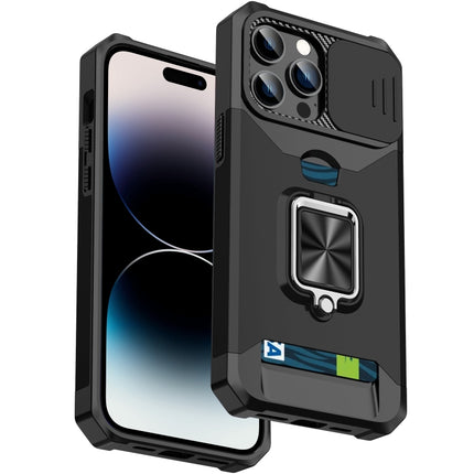 Sliding Camshield Card Phone Case, For iPhone 14, For iPhone 14 Pro, For iPhone 14 Pro Max