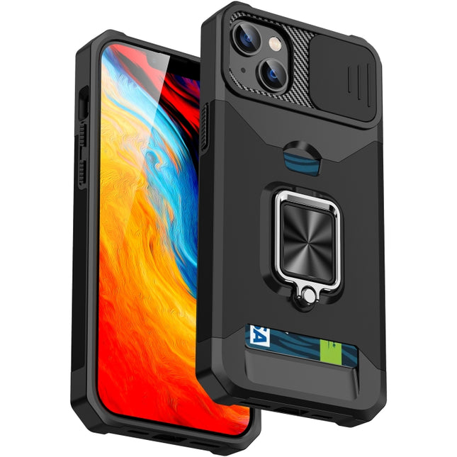 Sliding Camshield Card Phone Case, For iPhone 14 Plus