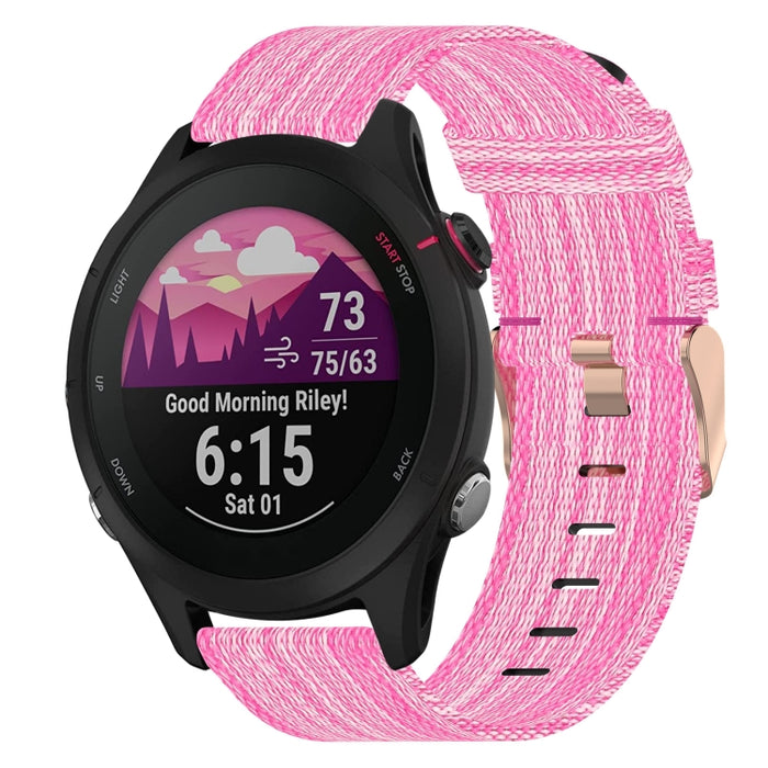 18mm Nylon Woven Watch Band, For Garmin Forerunner 255S, For Garmin Venu 2S, For Garmin Vivomove 3S