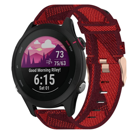 18mm Nylon Woven Watch Band, For Garmin Forerunner 255S, For Garmin Venu 2S, For Garmin Vivomove 3S