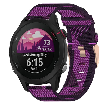 18mm Nylon Woven Watch Band, For Garmin Forerunner 255S, For Garmin Venu 2S, For Garmin Vivomove 3S