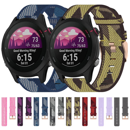 18mm Nylon Woven Watch Band, For Garmin Forerunner 255S, For Garmin Venu 2S, For Garmin Vivomove 3S