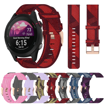 18mm Nylon Woven Watch Band, For Garmin Forerunner 255S, For Garmin Venu 2S, For Garmin Vivomove 3S