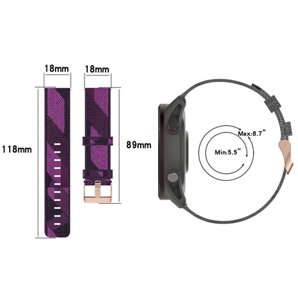 18mm Nylon Woven Watch Band, For Garmin Forerunner 255S, For Garmin Venu 2S, For Garmin Vivomove 3S