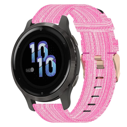 18mm Nylon Woven Watch Band, For Garmin Forerunner 255S, For Garmin Venu 2S, For Garmin Vivomove 3S