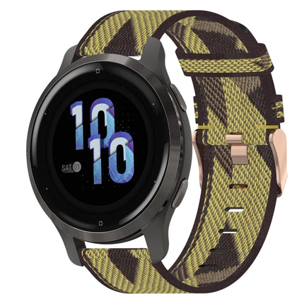 18mm Nylon Woven Watch Band, For Garmin Forerunner 255S, For Garmin Venu 2S, For Garmin Vivomove 3S