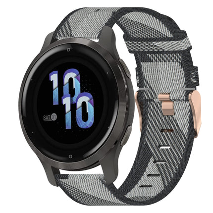 18mm Nylon Woven Watch Band, For Garmin Forerunner 255S, For Garmin Venu 2S, For Garmin Vivomove 3S