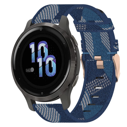 18mm Nylon Woven Watch Band, For Garmin Forerunner 255S, For Garmin Venu 2S, For Garmin Vivomove 3S