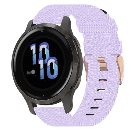 18mm Nylon Woven Watch Band, For Garmin Forerunner 255S, For Garmin Venu 2S, For Garmin Vivomove 3S