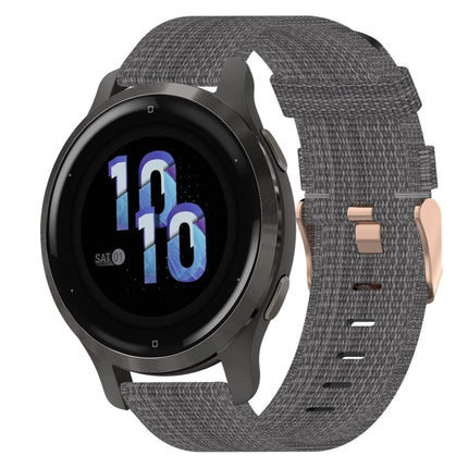 18mm Nylon Woven Watch Band, For Garmin Forerunner 255S, For Garmin Venu 2S, For Garmin Vivomove 3S