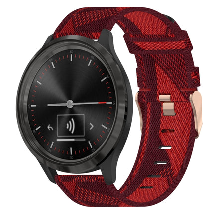 18mm Nylon Woven Watch Band, For Garmin Forerunner 255S, For Garmin Venu 2S, For Garmin Vivomove 3S