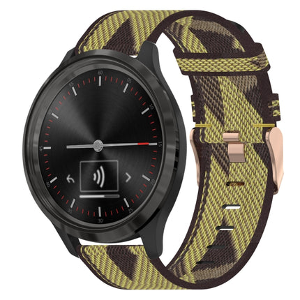 18mm Nylon Woven Watch Band, For Garmin Forerunner 255S, For Garmin Venu 2S, For Garmin Vivomove 3S