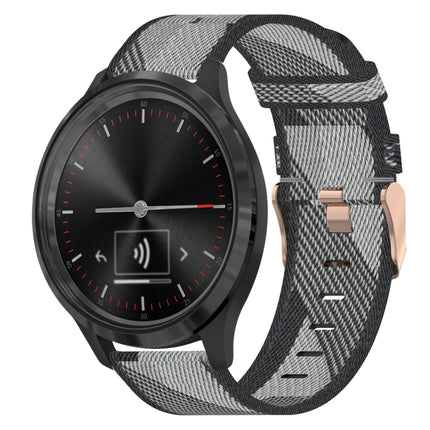 18mm Nylon Woven Watch Band, For Garmin Forerunner 255S, For Garmin Venu 2S, For Garmin Vivomove 3S