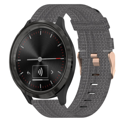 18mm Nylon Woven Watch Band, For Garmin Forerunner 255S, For Garmin Venu 2S, For Garmin Vivomove 3S