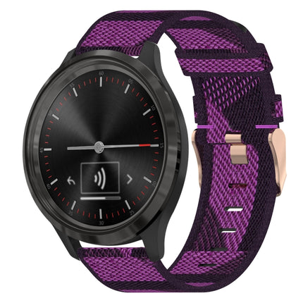 18mm Nylon Woven Watch Band, For Garmin Forerunner 255S, For Garmin Venu 2S, For Garmin Vivomove 3S