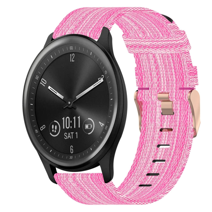 20mm Nylon Woven Watch Band, For Garmin Vivomove Sport, For Garmin Venu 2 Plus, For Garmin Approach S40