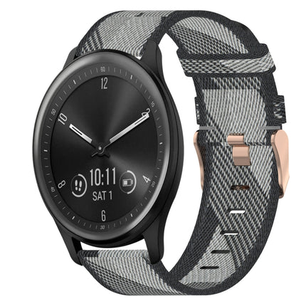20mm Nylon Woven Watch Band, For Garmin Vivomove Sport, For Garmin Venu 2 Plus, For Garmin Approach S40