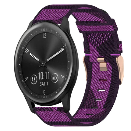20mm Nylon Woven Watch Band, For Garmin Vivomove Sport, For Garmin Venu 2 Plus, For Garmin Approach S40