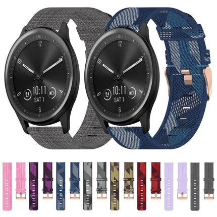 20mm Nylon Woven Watch Band, For Garmin Vivomove Sport, For Garmin Venu 2 Plus, For Garmin Approach S40