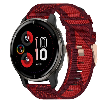 20mm Nylon Woven Watch Band, For Garmin Vivomove Sport, For Garmin Venu 2 Plus, For Garmin Approach S40