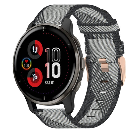 20mm Nylon Woven Watch Band, For Garmin Vivomove Sport, For Garmin Venu 2 Plus, For Garmin Approach S40