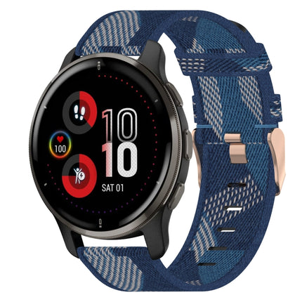 20mm Nylon Woven Watch Band, For Garmin Vivomove Sport, For Garmin Venu 2 Plus, For Garmin Approach S40