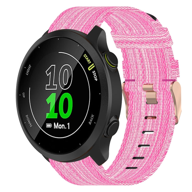 20mm Nylon Woven Watch Band, For Garmin Forerunner 158, For Garmin Forerunner 55, For Garmin Venu