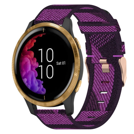20mm Nylon Woven Watch Band, For Garmin Forerunner 158, For Garmin Forerunner 55, For Garmin Venu