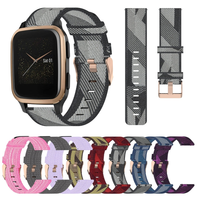 20mm Nylon Woven Watch Band, For Garmin Venu SQ, For Garmin Vivomove 3, For Garminmove 3