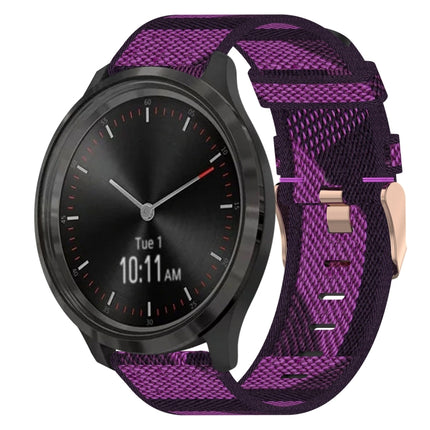 20mm Nylon Woven Watch Band, For Garmin Venu SQ, For Garmin Vivomove 3, For Garminmove 3