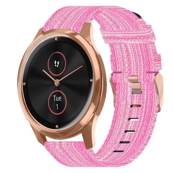 20mm Nylon Woven Watch Band, For Garmin VivoMove Luxe, For Garminmove Luxe, For Garmin VivoMove Style