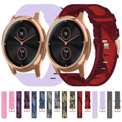 20mm Nylon Woven Watch Band, For Garmin VivoMove Luxe, For Garminmove Luxe, For Garmin VivoMove Style