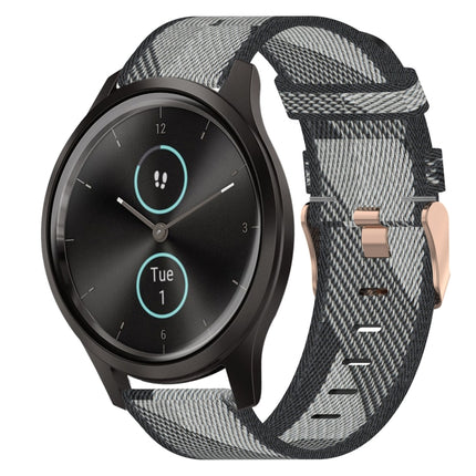 20mm Nylon Woven Watch Band, For Garmin VivoMove Luxe, For Garminmove Luxe, For Garmin VivoMove Style