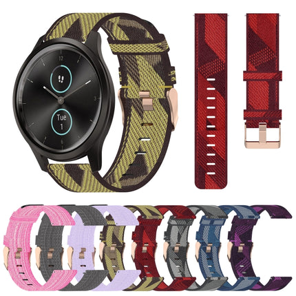 20mm Nylon Woven Watch Band, For Garmin Garminmove Style, For Garmin Vivomove, For Garmin Vivomove HR Sport