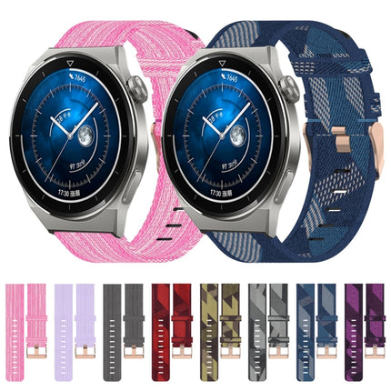 22mm Nylon Woven Watch Band, For Huawei Watch GT3 Pro 46mm, For Huawei Watch GT3 46mm, For Huawei Watch GT Runner