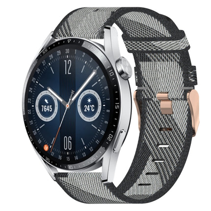 22mm Nylon Woven Watch Band, For Huawei Watch GT3 Pro 46mm, For Huawei Watch GT3 46mm, For Huawei Watch GT Runner
