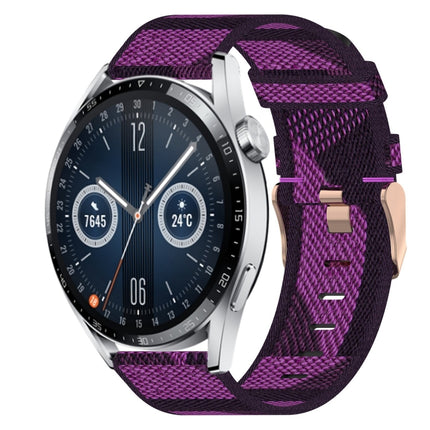 22mm Nylon Woven Watch Band, For Huawei Watch GT3 Pro 46mm, For Huawei Watch GT3 46mm, For Huawei Watch GT Runner