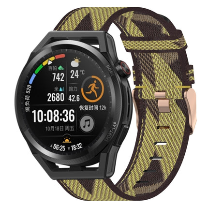 22mm Nylon Woven Watch Band, For Huawei Watch GT3 Pro 46mm, For Huawei Watch GT3 46mm, For Huawei Watch GT Runner