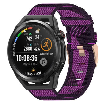 22mm Nylon Woven Watch Band, For Huawei Watch GT3 Pro 46mm, For Huawei Watch GT3 46mm, For Huawei Watch GT Runner