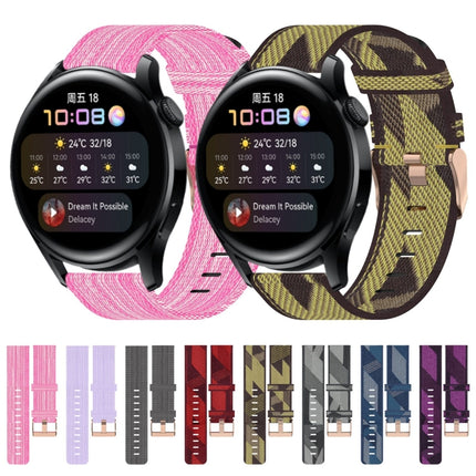 22mm Nylon Woven Watch Band, For Huawei Watch 3, For Huawei Watch 3 Pro, For Huawei GT2 Pro