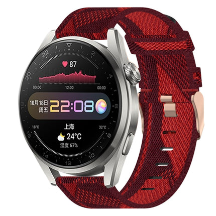 22mm Nylon Woven Watch Band, For Huawei Watch 3, For Huawei Watch 3 Pro, For Huawei GT2 Pro