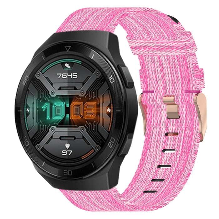 22mm Nylon Woven Watch Band, For Huawei Watch GT 2E, For Huawei GT2 46mm, For Honor Watch GS 3