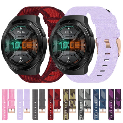 22mm Nylon Woven Watch Band, For Huawei Watch GT 2E, For Huawei GT2 46mm, For Honor Watch GS 3